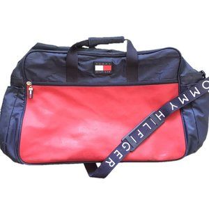 Vintage Tommy Hilfiger Duffel Bag (Red/Blue)